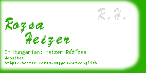 rozsa heizer business card